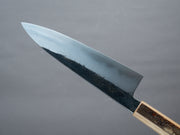 HADO - Sumi - Blue #1 - Damascus Kurouchi - 210mm Gyuto - Oak and Cherry Bark Handle - Extra Height