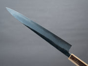 HADO - Sumi - Blue #1 - Damascus Kurouchi - 270mm Sujihiki - Oak and Cherry Bark Handle