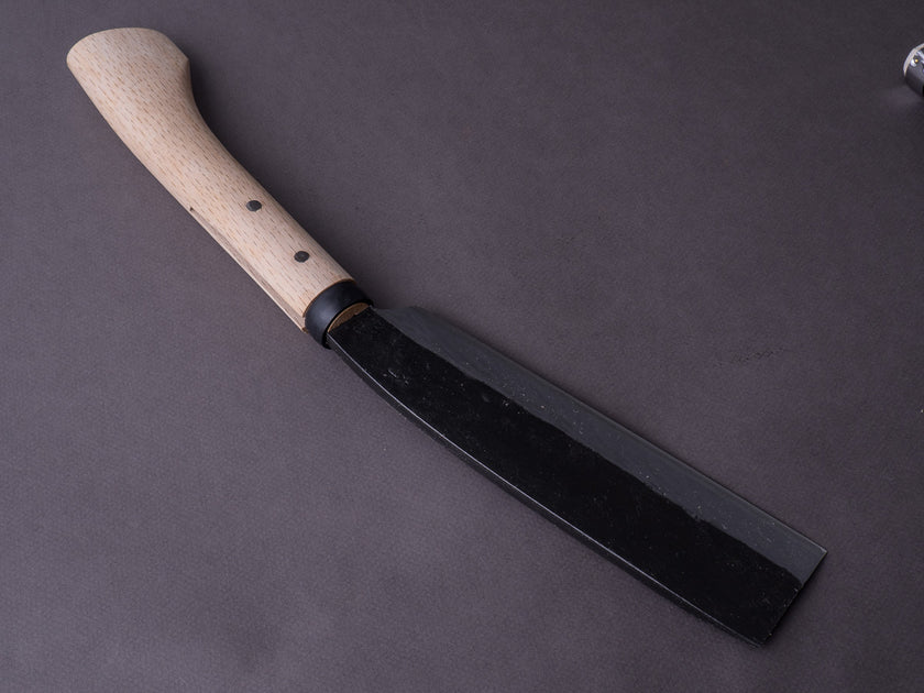 Ajikataya - Old Style Hatchet - Kurouchi - 180mm - Ho Wood Handle - Double  Bevel