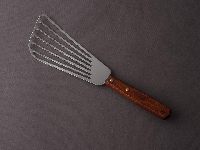 Matfer Bourgeat - Slotted Fish Spatula - Wood Handle – Strata