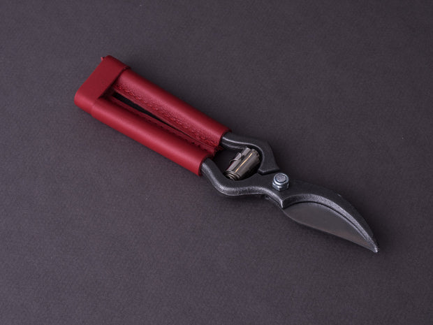 Locau - Garden Shears - Stainless - Red Leather Handle