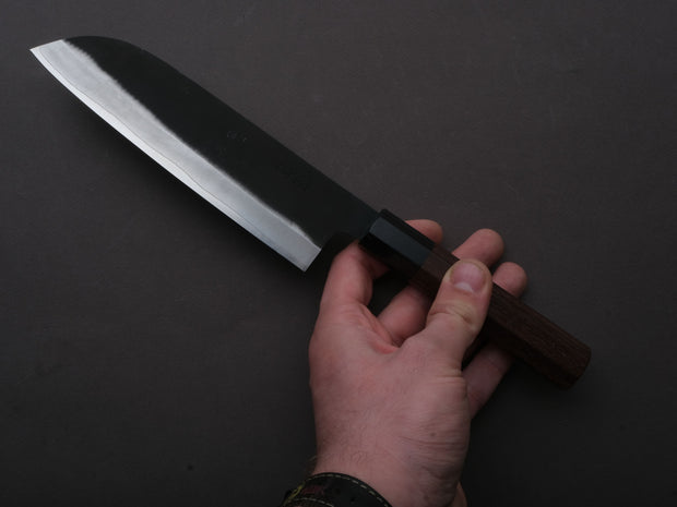 Yoshida Hamono - ZDP189 - Kurouchi - Santoku - 180mm - Rosewood Handle