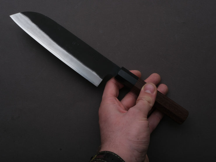 Yoshida Hamono - ZDP189 - Kurouchi - Santoku - 180mm - Rosewood Handle