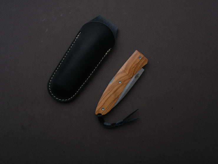 lionSTEEL - Folding Knife - Opera 74mm - D2 - Lock Back - Olive Wood