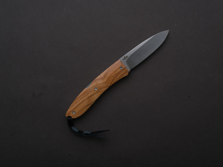 lionSTEEL - Folding Knife - Opera 74mm - D2 - Lock Back - Olive Wood