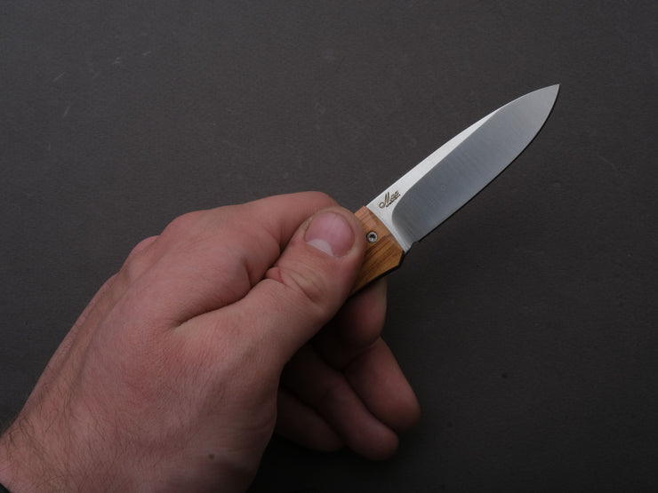 lionSTEEL - Folding Knife - Opera 74mm - D2 - Lock Back - Olive Wood