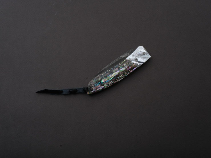 lionSTEEL - Folding Knife - Opera 74mm - D2 - Lock Back - Mother of Pearl & Abalone