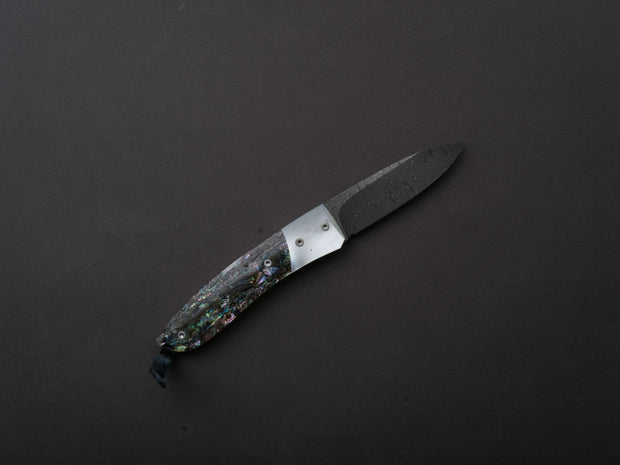 lionSTEEL - Folding Knife - Opera 74mm - D2 - Lock Back - Mother of Pearl & Abalone