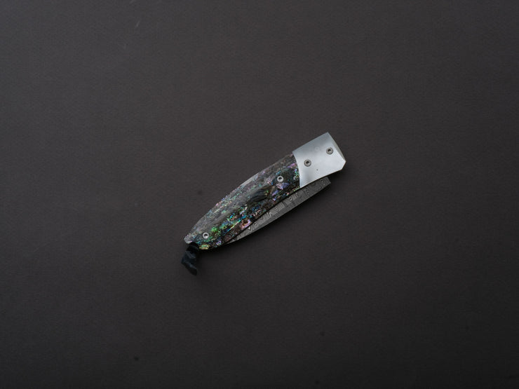 lionSTEEL - Folding Knife - Opera 74mm - D2 - Lock Back - Mother of Pearl & Abalone