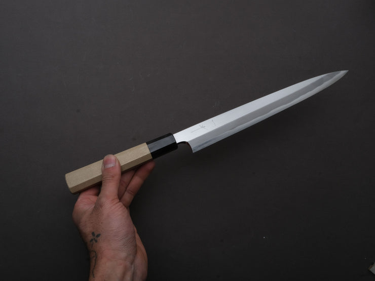 Hitohira - Togashi - White #1 - Tachi - Yanagiba - 240mm - Ho Wood Handle - Saya