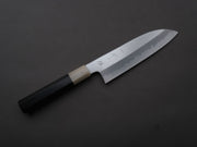 Hitohira - Tanaka x Ren - White #2 - Santoku - 180mm - Ebony Handle