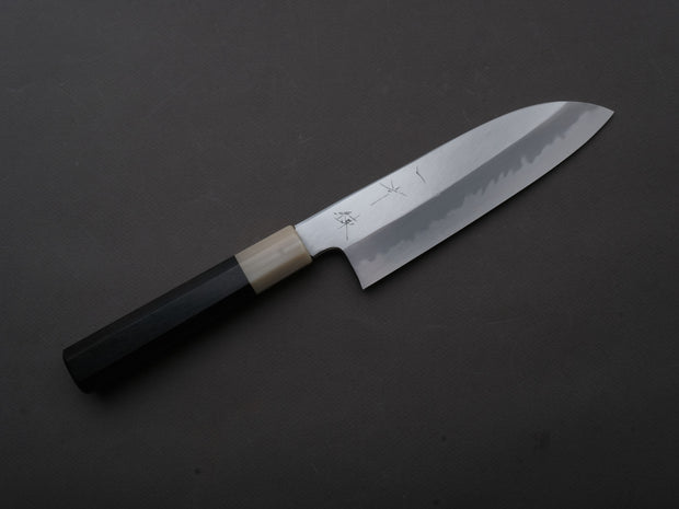 Hitohira - Tanaka x Ren - White #2 - Santoku - 180mm - Ebony Handle