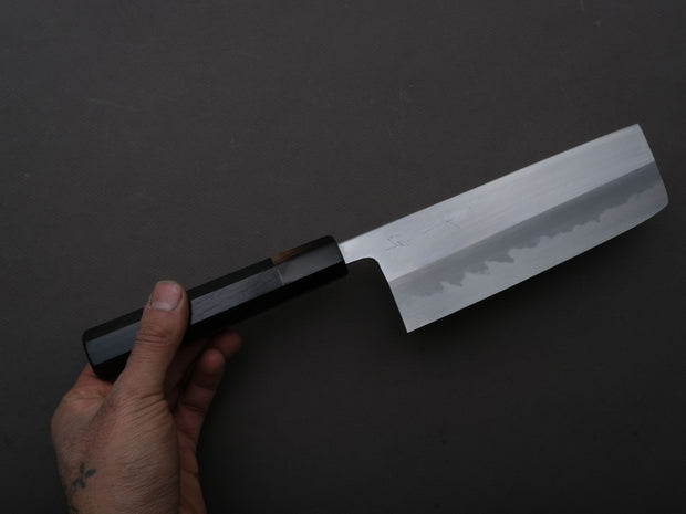 Hitohira - Tanaka x Ren - White #2 - Nakiri - 180mm - Ebony Handle