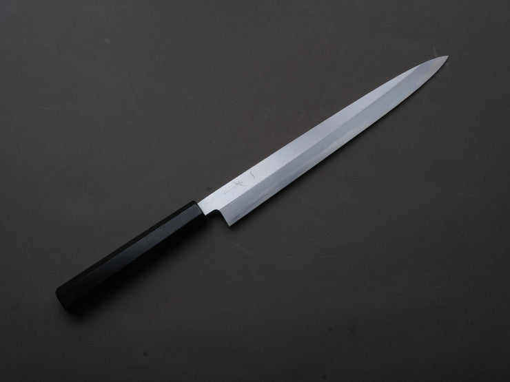 Hitohira - Tanaka - Katsushiro - Blue #1 - Yanagiba - 270mm - Ebony Handle (Saya)