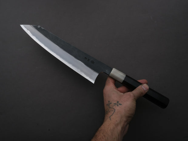 Hitohira - Togashi - Blue #2 - Kurouchi - Kiritsuke Gyuto - 240mm - Ebony Handle