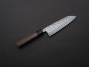 Hitohira - Futana - Swedish Stainless - Nashiji Damascus - Santoku - 170mm - Walnut Handle