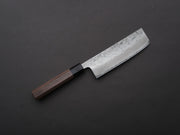 Hitohira - Futana - Swedish Stainless - Nashiji Damascus - Nakiri - 165mm - Walnut Handle