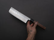 Hitohira - Futana - Swedish Stainless - Nashiji Damascus - Nakiri - 165mm - Walnut Handle