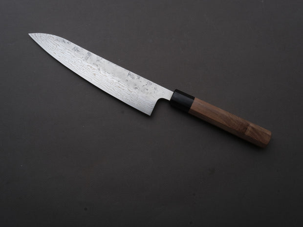 Hitohira - Futana - Swedish Stainless - Nashiji Damascus - Gyuto - 210mm - Walnut Handle