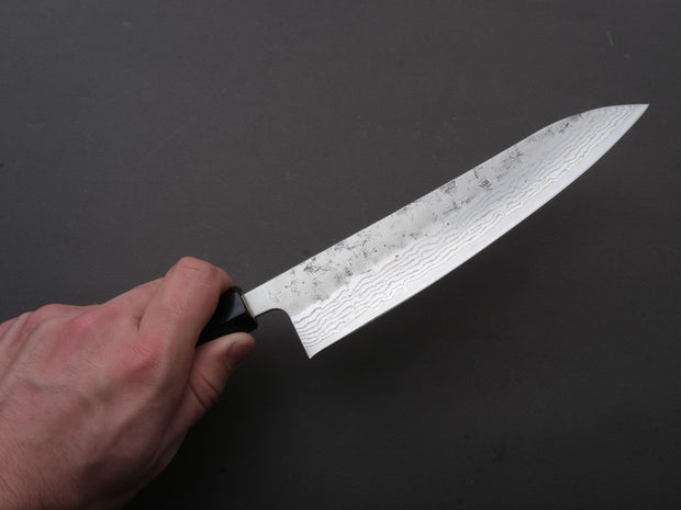 Hitohira - Futana - Swedish Stainless - Nashiji Damascus - Gyuto - 210mm - Walnut Handle