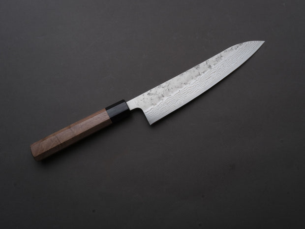 Hitohira - Futana - Swedish Stainless - Nashiji Damascus - Gyuto - 210mm - Walnut Handle