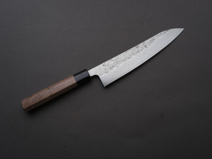 Hitohira - Futana - Swedish Stainless - Nashiji Damascus - Gyuto - 210mm - Walnut Handle
