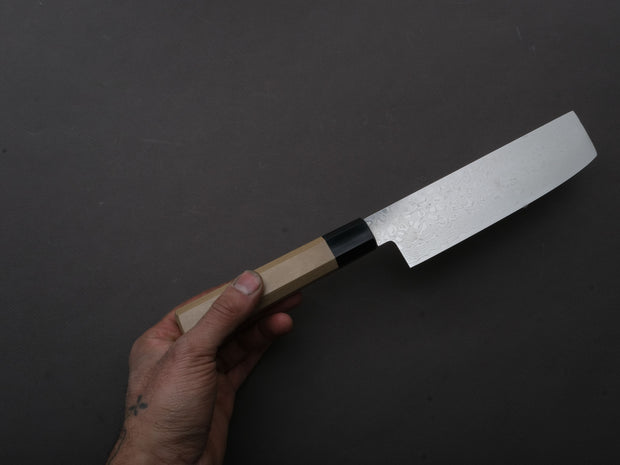 Hitohira - HG - Damascus - Nakiri - Magnolia Wood Handle