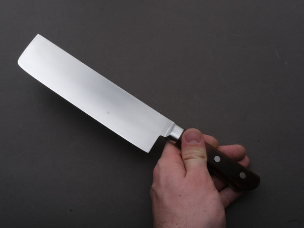 Hitohira - KH - Stainless - Nakiri - 180mm - Imitation Mahogany Western Handle