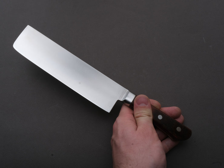 Hitohira - KH - Stainless - Nakiri - 180mm - Imitation Mahogany Western Handle