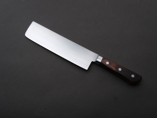 Hitohira - KH - Stainless - Nakiri - 180mm - Imitation Mahogany Western Handle