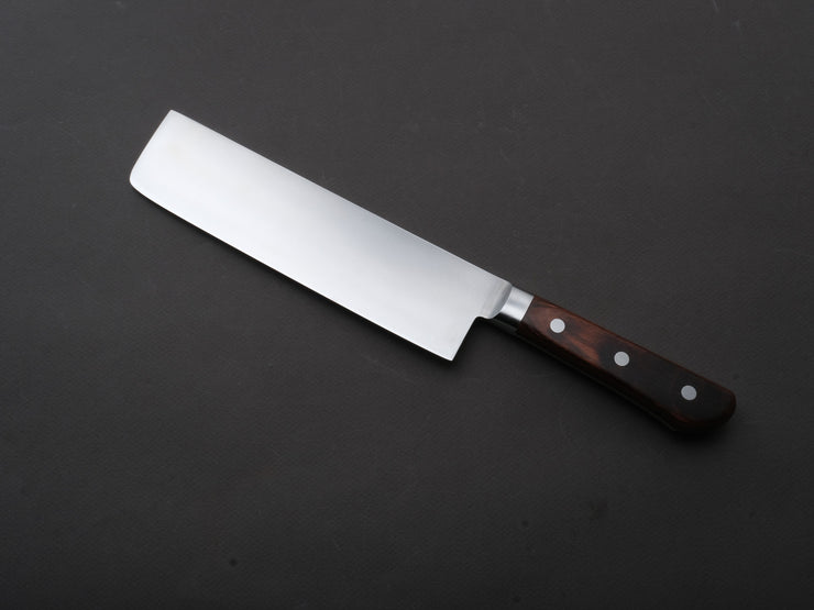 Hitohira - KH - Stainless - Nakiri - 180mm - Imitation Mahogany Western Handle