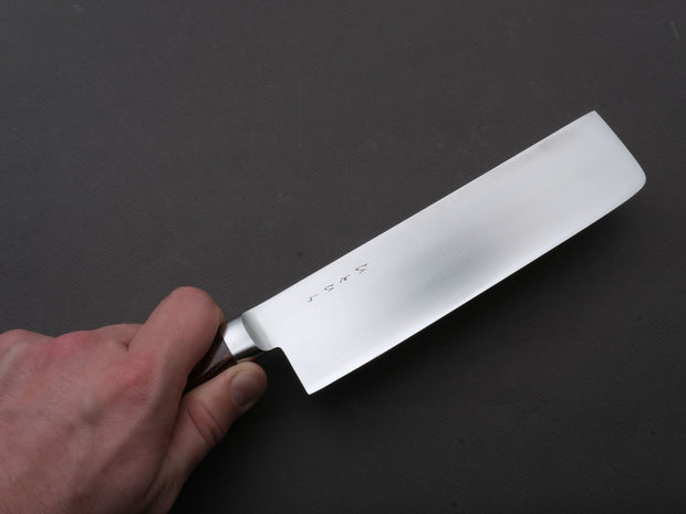 Hitohira - KH - Stainless - Nakiri - 180mm - Imitation Mahogany Western Handle