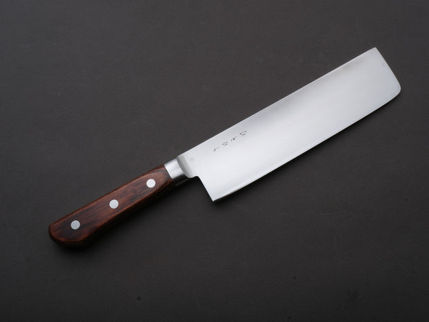 Hitohira - KH - Stainless - Nakiri - 180mm - Imitation Mahogany Western Handle