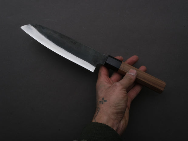 Hitohira - Hizen - Blue #1 - Kurouchi - Santoku - 165mm - Walnut Handle