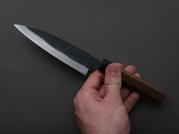 Hitohira - Hizen - Blue #1 - Kurouchi - Ajikiri - 145mm - Walnut Handle