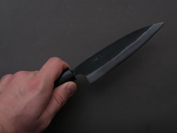 Hitohira - Hizen - Blue #1 - Kurouchi - Ajikiri - 145mm - Walnut Handle