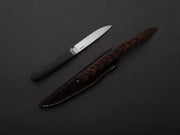 lionSTEEL - Fixed Blade - Ago - M390 - 80mm - Carbon Fiber - Leather Sheath
