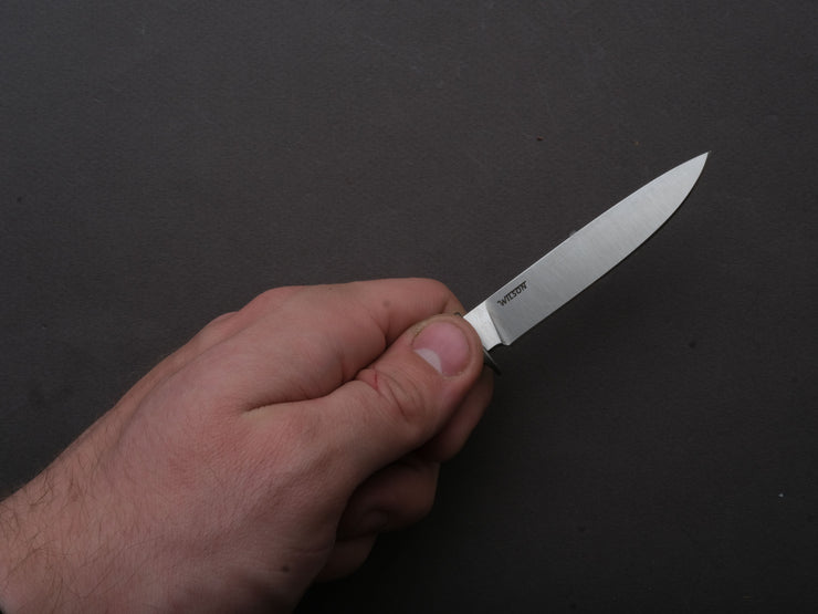 lionSTEEL - Fixed Blade - Ago - M390 - 80mm - Carbon Fiber - Leather Sheath