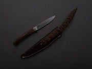 lionSTEEL - Fixed Blade - Ago - M390 - 80mm - Santos Mahogany - Leather Sheath