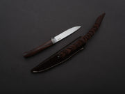 lionSTEEL - Fixed Blade - Ago - M390 - 80mm - Santos Mahogany - Leather Sheath