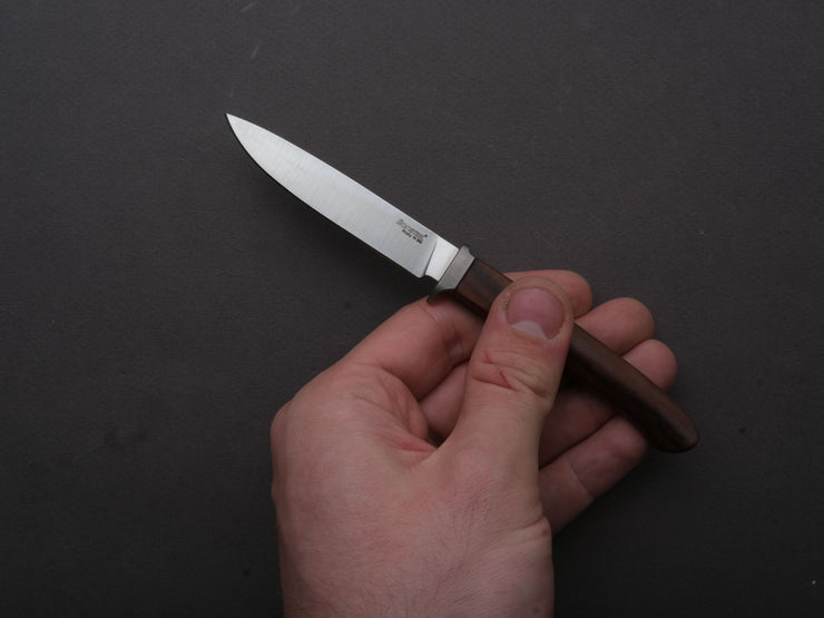 lionSTEEL - Fixed Blade - Ago - M390 - 80mm - Santos Mahogany - Leather Sheath