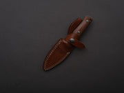 lionSTEEL - Fixed Blade - B35 - 85mm - Sleipner - Santos Wood - Satin - Leather Sheath