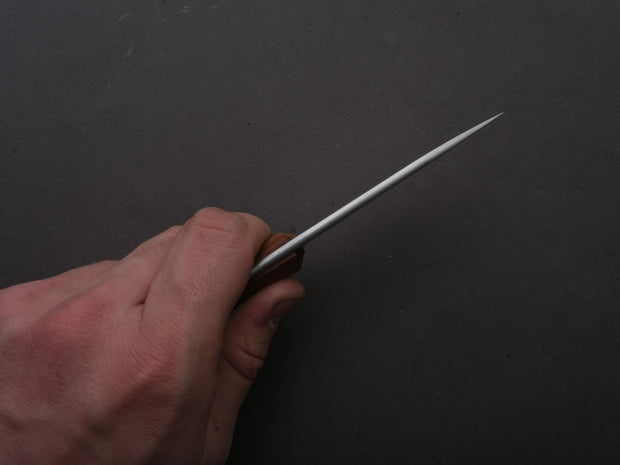 lionSTEEL - Fixed Blade - B35 - 85mm - Sleipner - Santos Wood - Satin - Leather Sheath