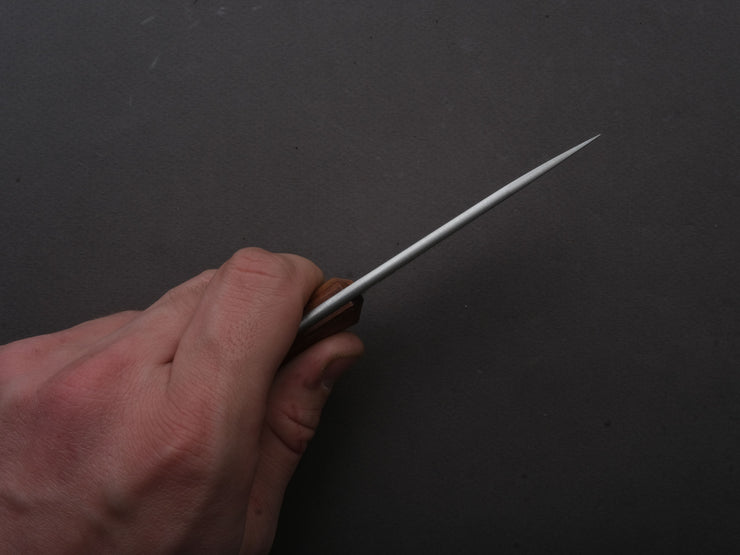 lionSTEEL - Fixed Blade - B35 - 85mm - Sleipner - Santos Wood - Satin - Leather Sheath