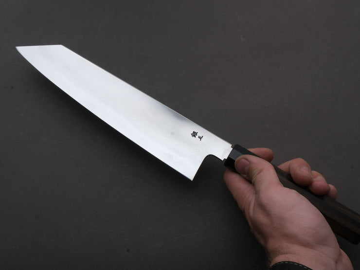 Tetsujin - Silver #3 - Metal Flow - Kiritsuke Gyuto - 240mm - Taihei Makassar Ebony Handle