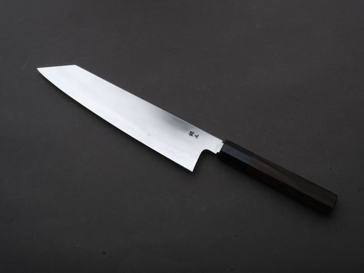 Tetsujin - Silver #3 - Metal Flow - Kiritsuke Gyuto - 240mm - Taihei Makassar Ebony Handle