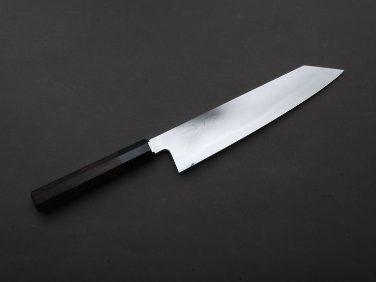 Tetsujin - Silver #3 - Metal Flow - Kiritsuke Gyuto - 240mm - Taihei Makassar Ebony Handle