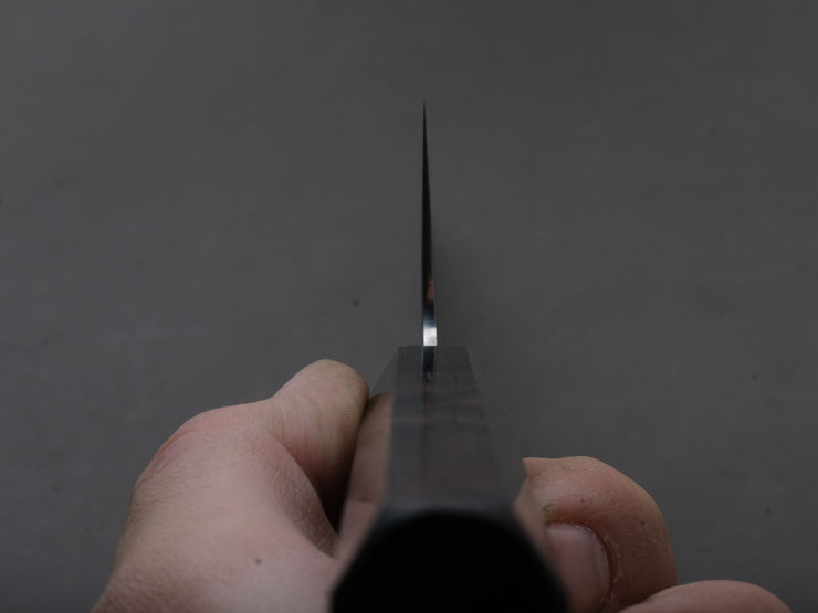 Tetsujin - Silver #3 - Metal Flow - Kiritsuke Gyuto - 240mm - Taihei Makassar Ebony Handle