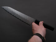 Nigara Hamono - SPG STRIX - Tsuchime Damascus - Gyuto - 240mm - Ebony Handle