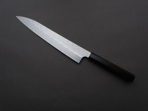 Nigara Hamono - SPG STRIX - Tsuchime Damascus - Sujihiki - 270mm - Ebony Handle